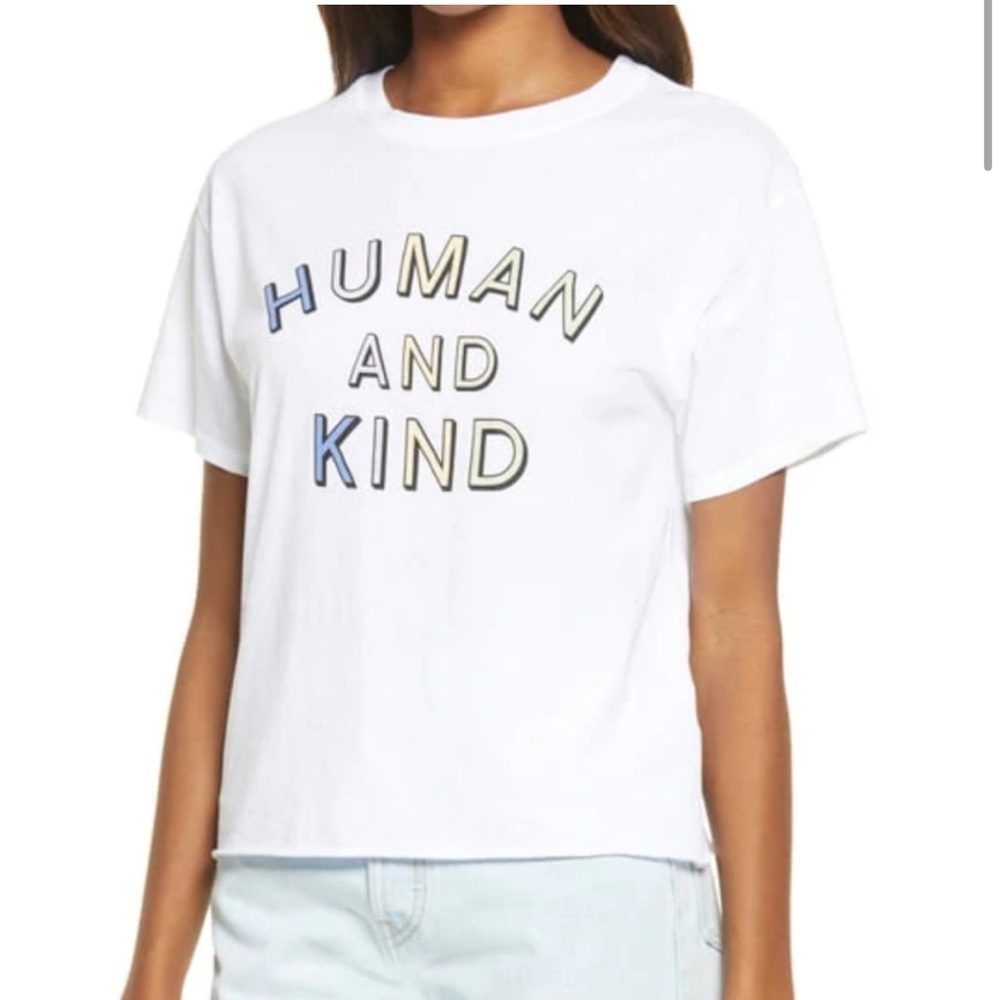 NWOT WILDFOX "Human Kind" Jamie Tee. Size Medium